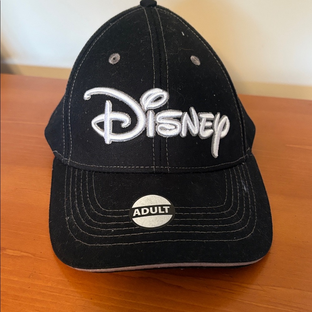 Disney Black Cap with White Embroidery